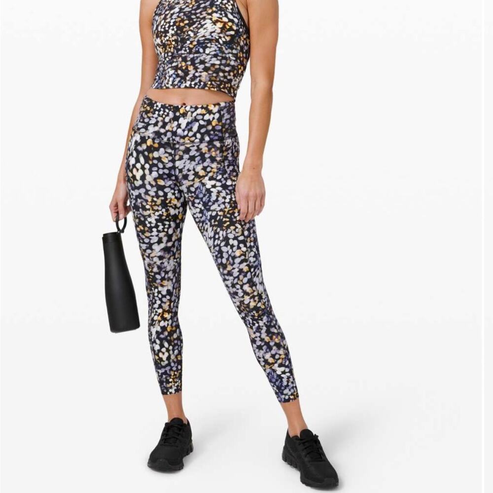 Lululemon Fast and Free Tight II 25" *Non-Reflective Nulux Metropolis Glow Multi